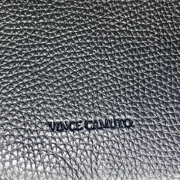 Vince Camuto Womens Black Gray Vegan Pebbled Soft Leather Tote Bag New in Duster - Picture 4 of 5